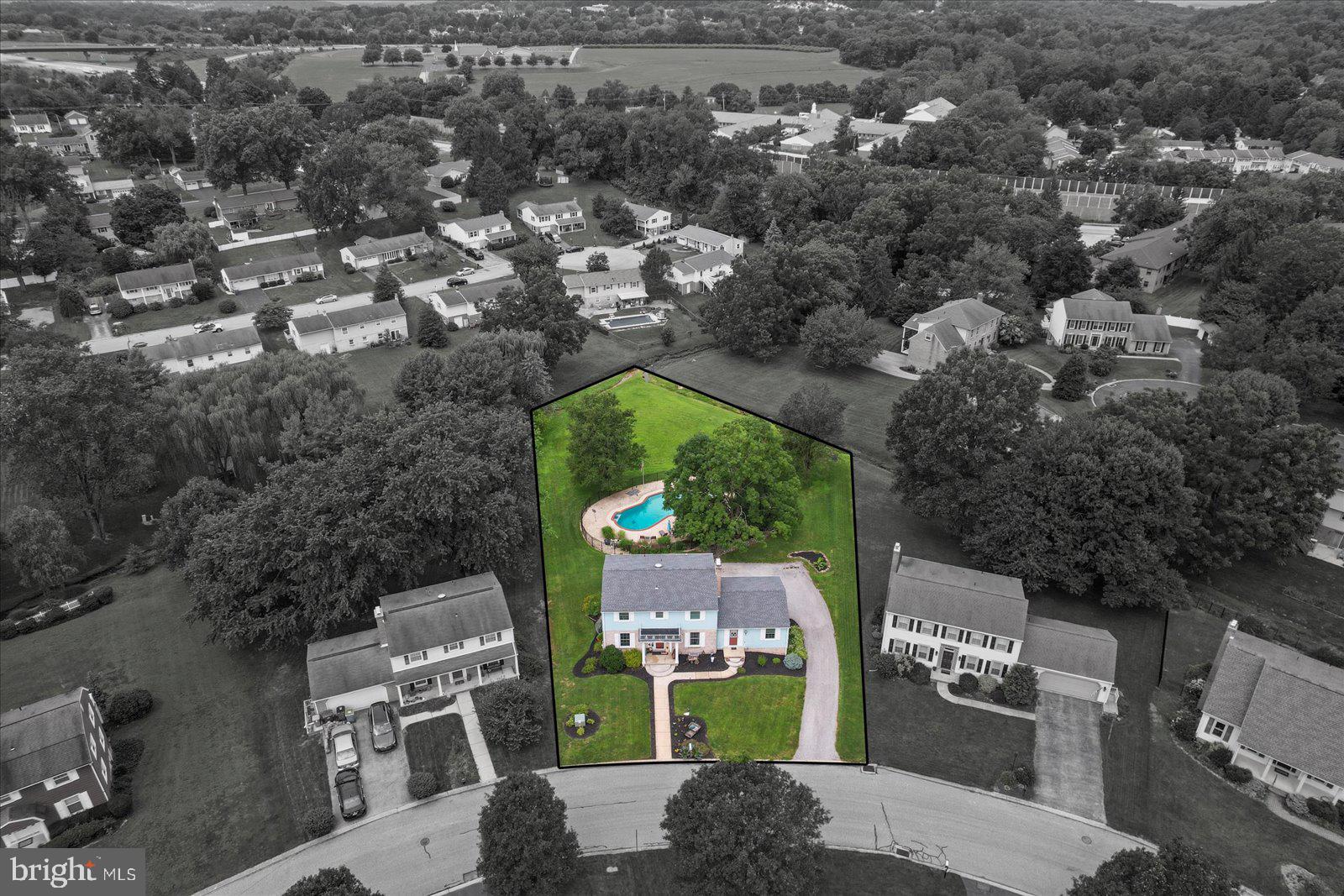 124 Lexington Road York, PA 17402 - Photo 52 of 56 an aerial view of a house with a yard