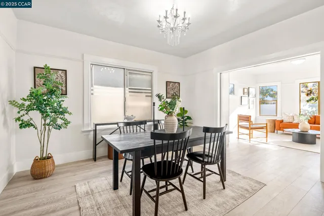 a view of a livingroom and dining room