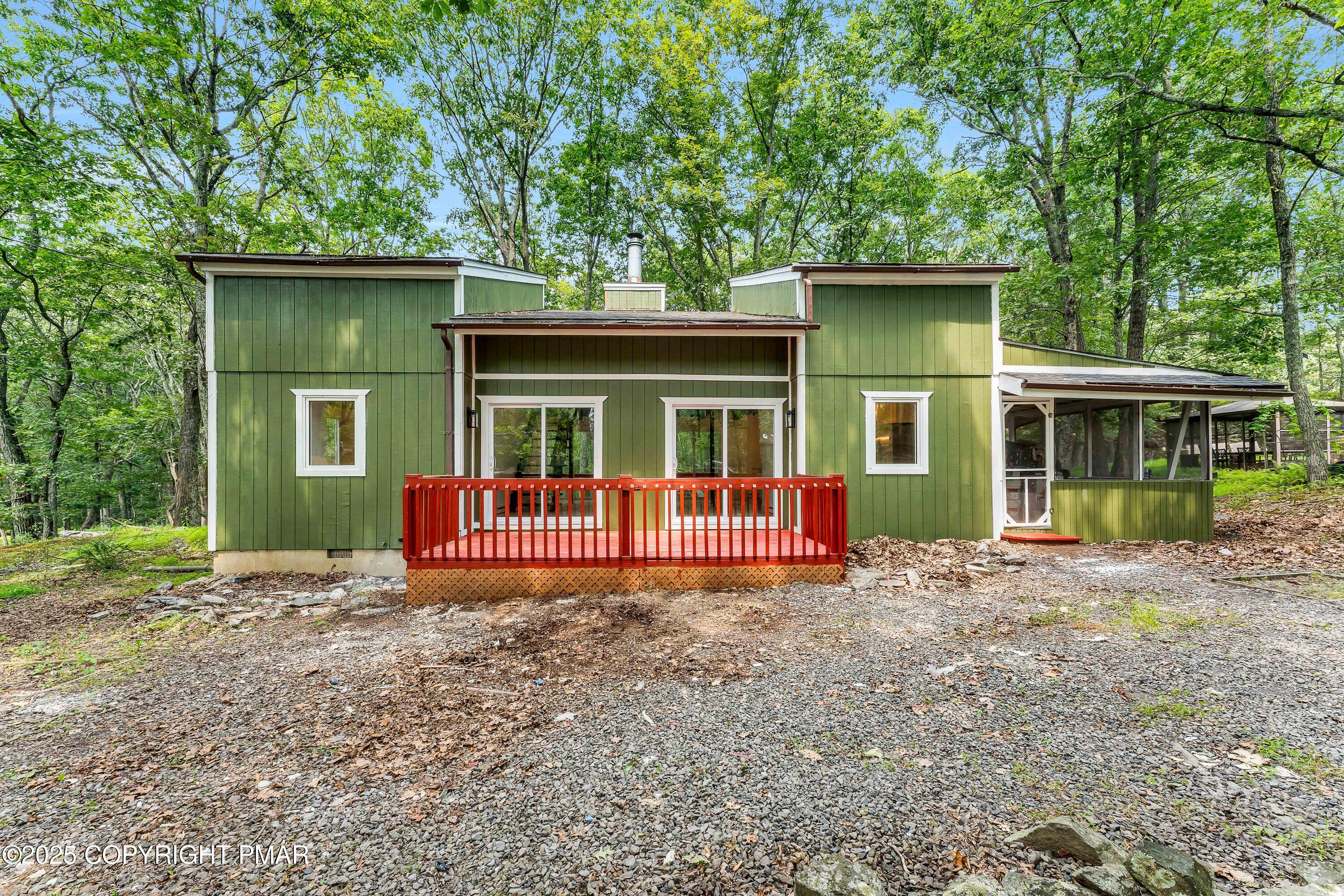 front view of a house with a porch