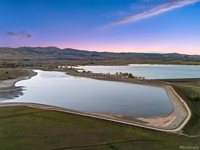 a view of lake and mountain