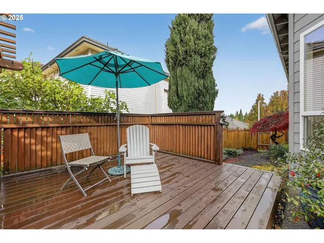 a view of deck with seating space