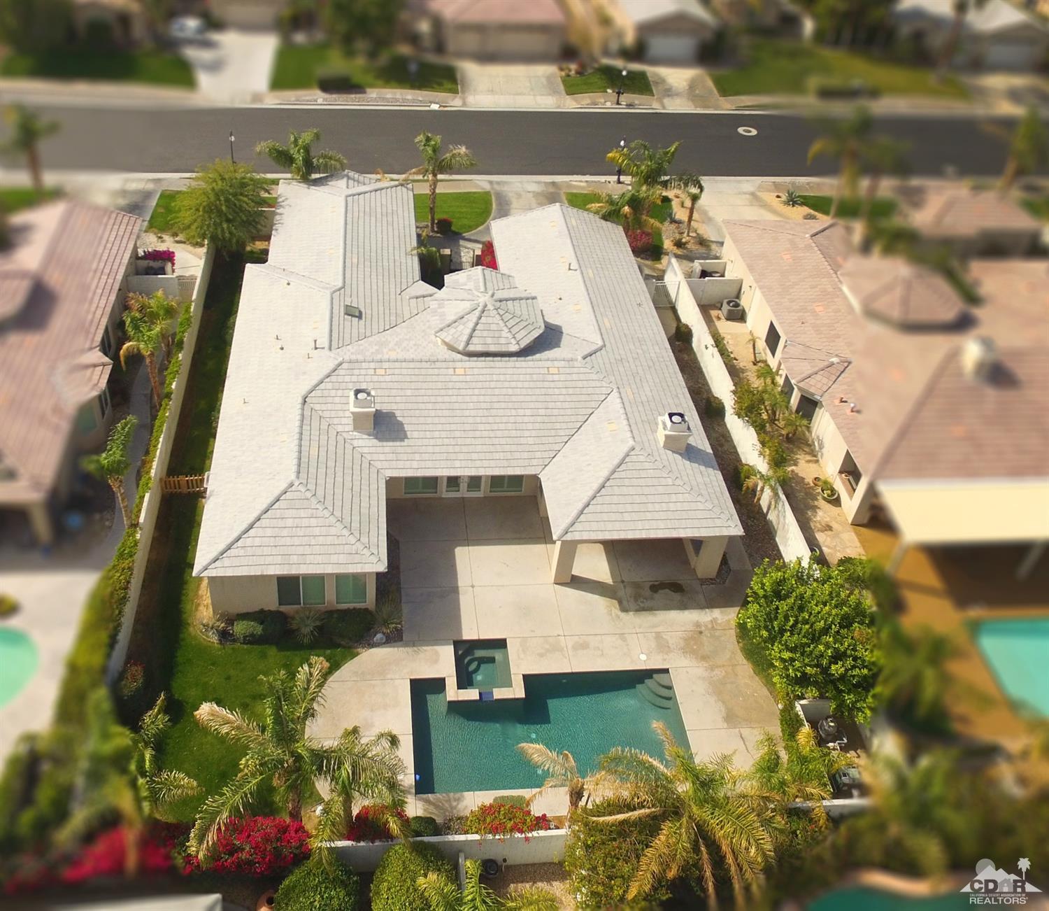 4 Orleans Road Rancho Mirage, CA 92270 - Photo 35 of 35 a aerial view of a house with a yard