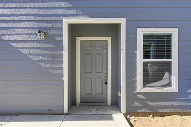 a view of front door of house