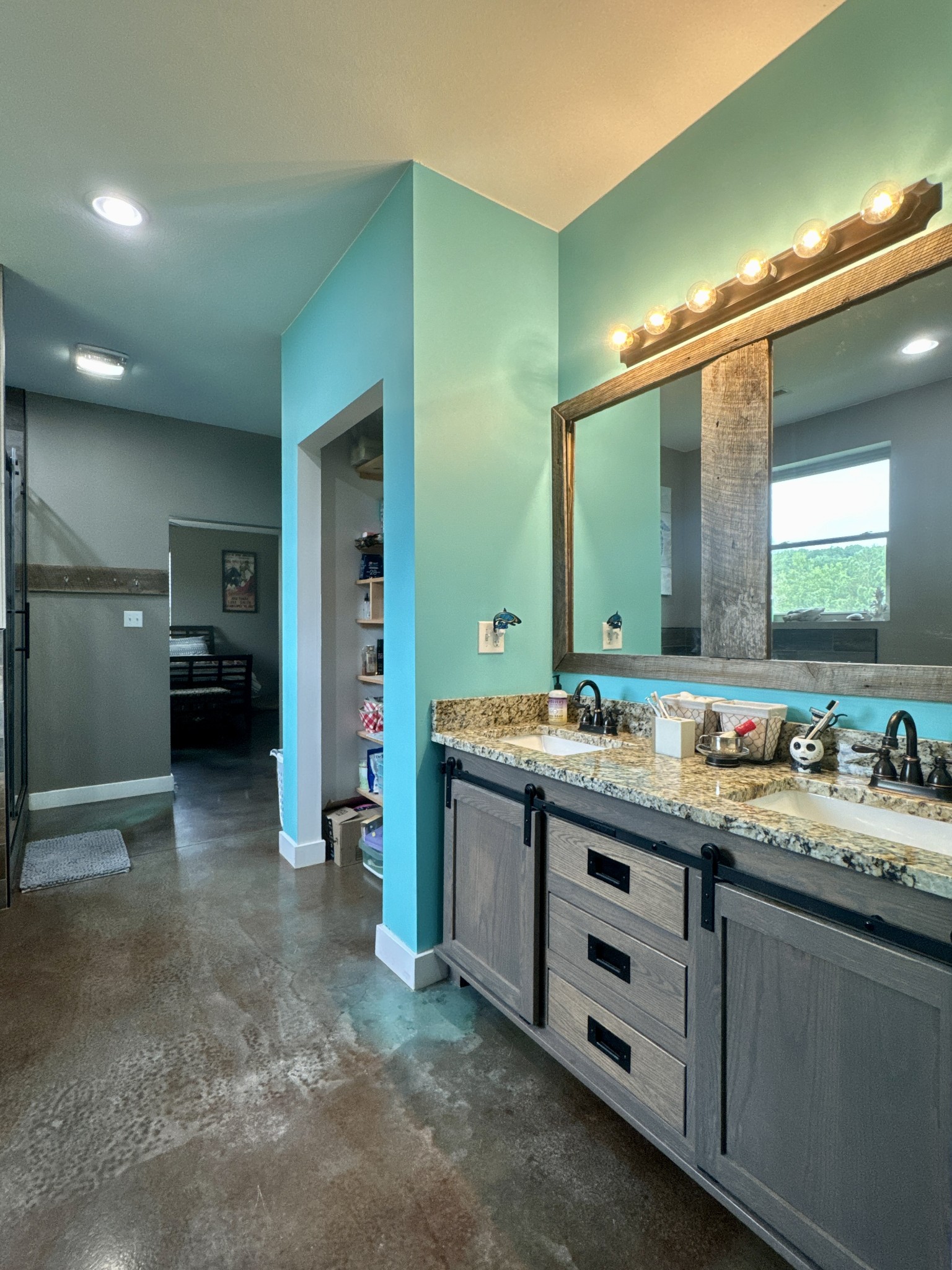330 Durwachter Road Dover, TN 37058 - Photo 63 of 86 a bathroom with a double vanity sink and a mirror