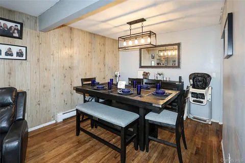 a table and chairs in a room