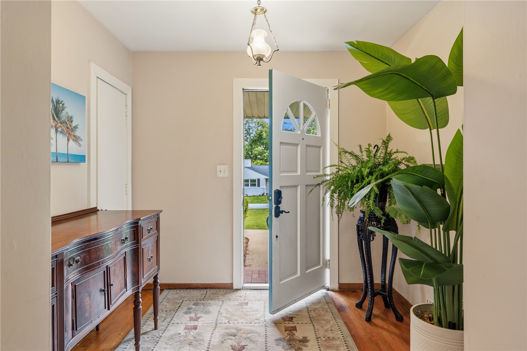 1105 Greenacres Anderson, SC 29621 - Photo 3 of 46 A welcoming entryway with a detailed front door, inviting visitors into a comfortable home.