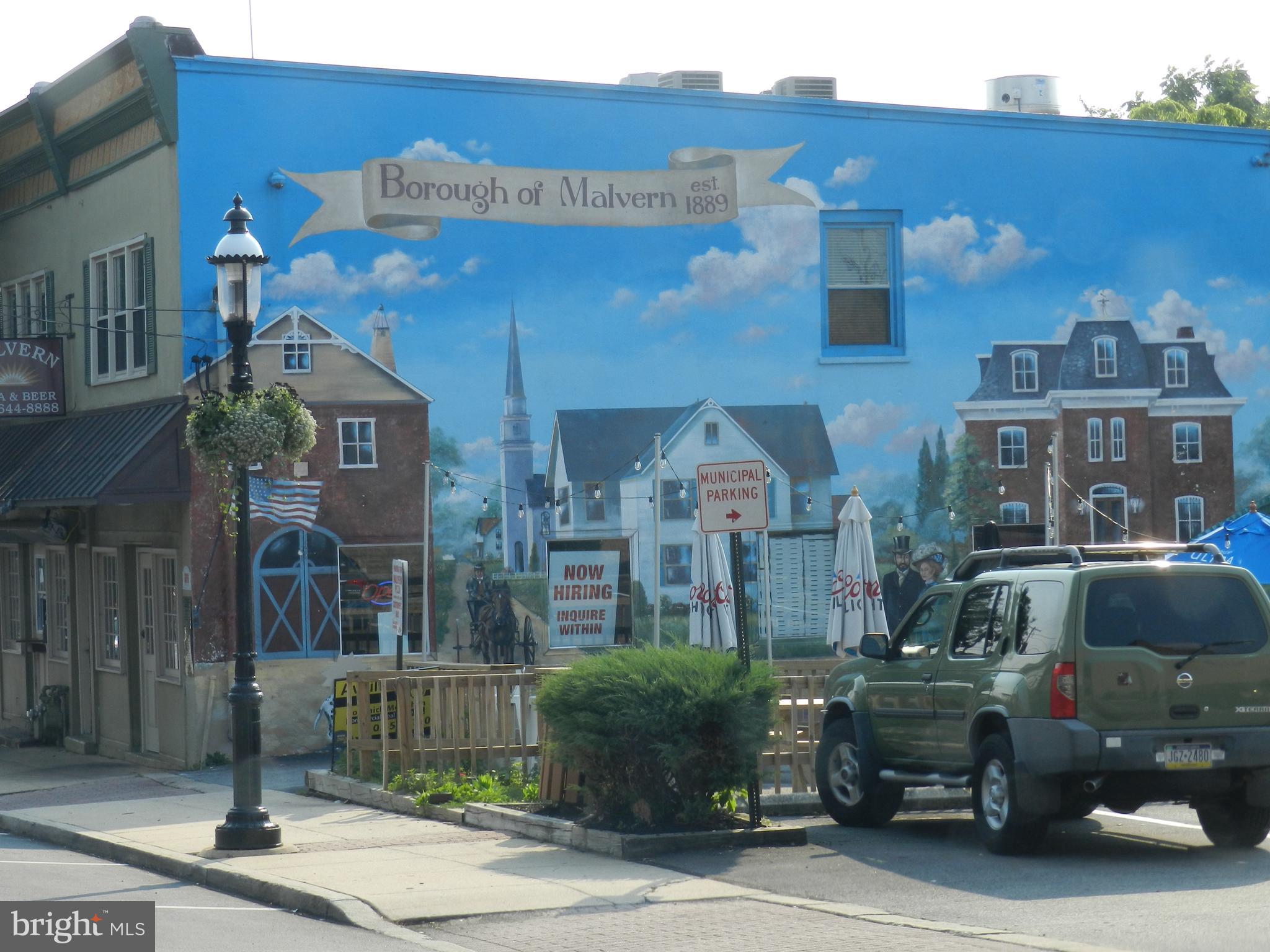 19 Beryl Road Paoli, PA 19301 - Photo 35 of 51 Mural on side of Malvern Pizza