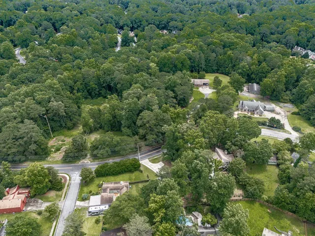 a view of a yard with plants