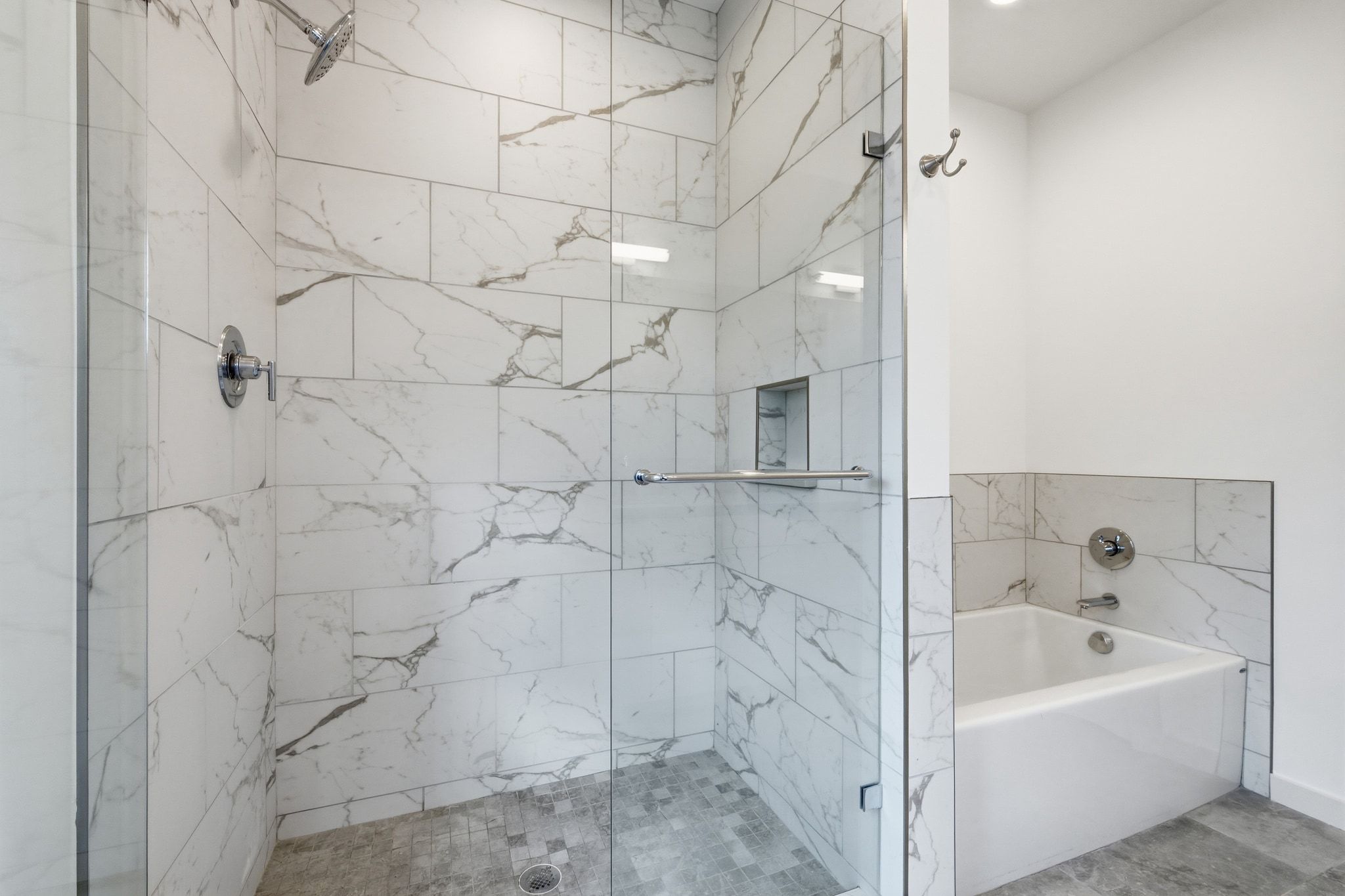 2811 Garwood Street, Unit B Austin, TX 78702 - Photo 20 of 24 Full bath featuring a marble finish shower and a bath