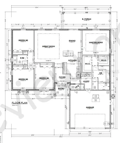 a view of an empty room with wooden floor and chandelier