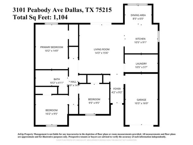 $1,595 | 3101 Peabody Avenue, Dallas, TX 75215
