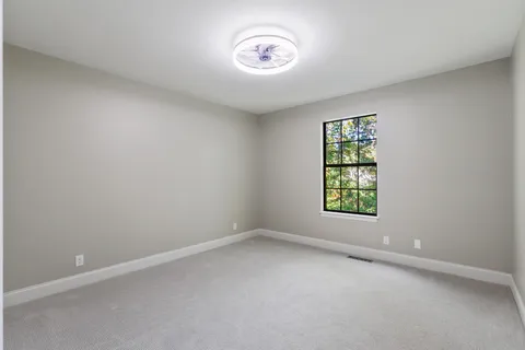 an empty room with a window
