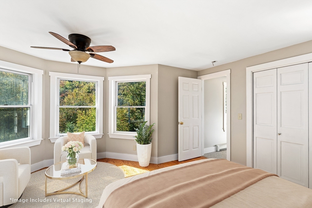 230 South Ashfield Road Conway, MA 01096 - Photo 26 of 35 a bedroom with a bed and glass window