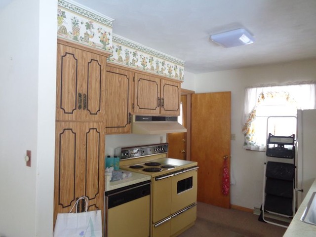 102 Cleveland Avenue Rochelle, IL 61068 - Photo 3 of 14 a kitchen with stainless steel appliances granite countertop a refrigerator a stove and a sink