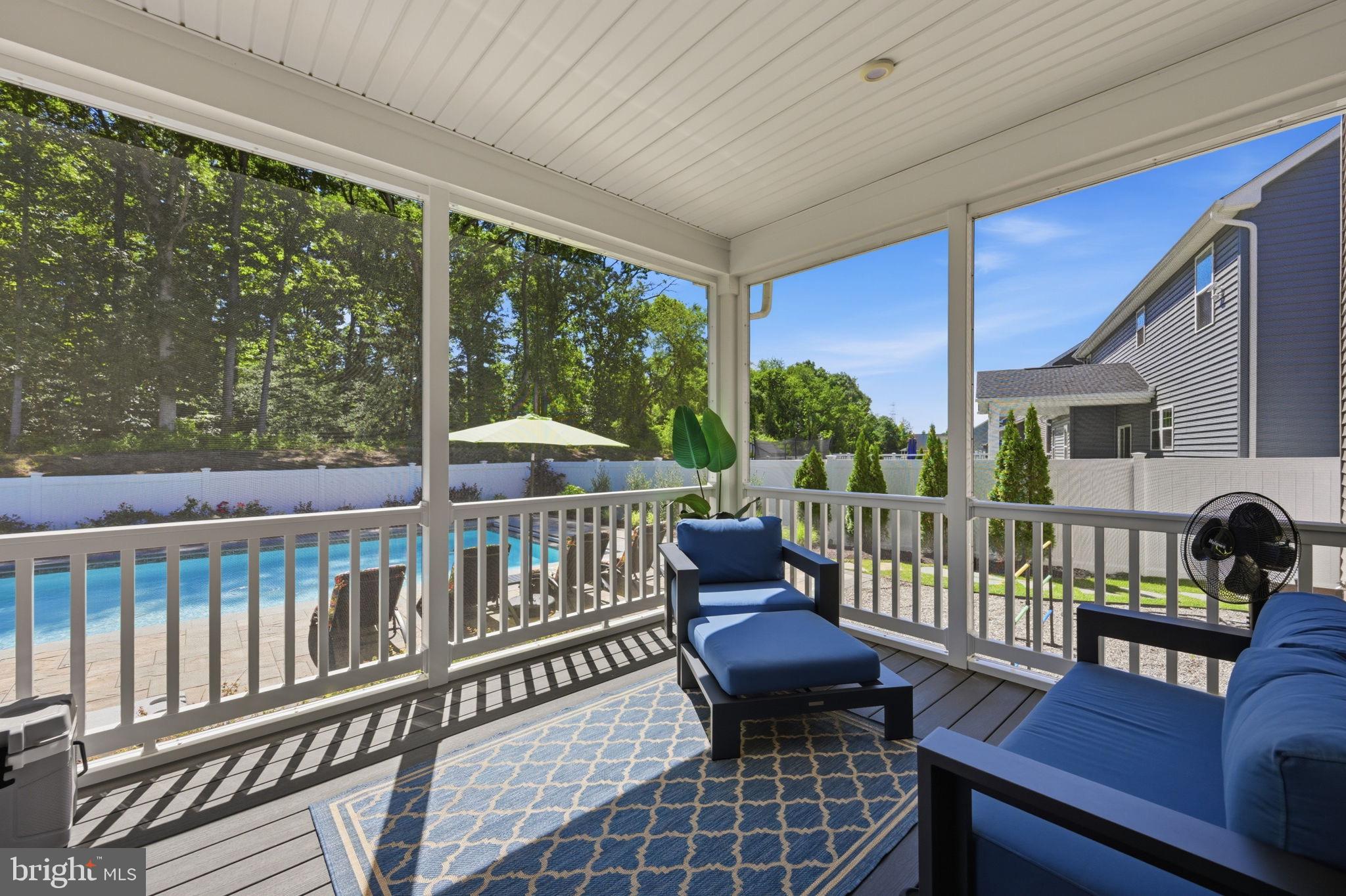 1321 Upper Patuxent Ridge Road Odenton, MD 21113 - Photo 7 of 48 Serene screened porch with pool view.