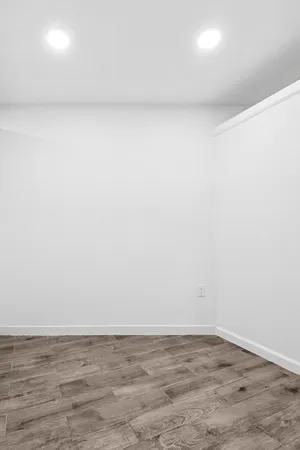 a view of a room with an empty space