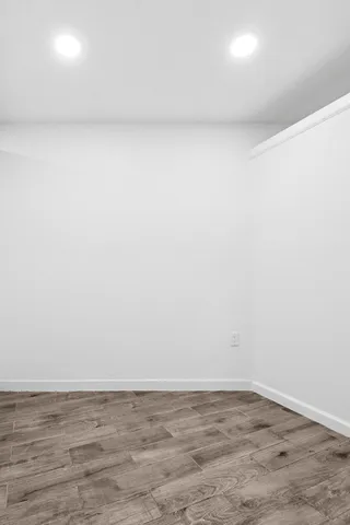 a view of a room with an empty space