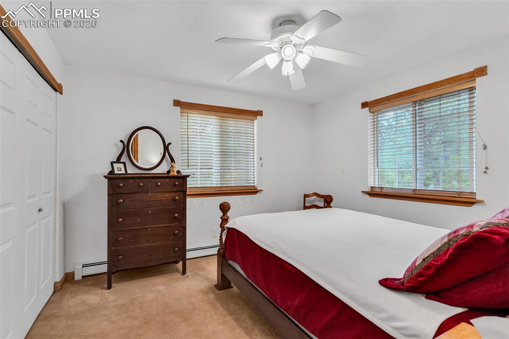 209 Rosewood Road Westcliffe, CO 81252 - Photo 29 of 49 Third Main level bedroom with electric baseboard heating from solar panels