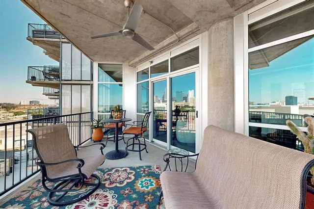 a outdoor space with furniture