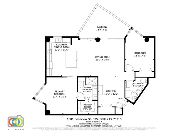 $439,000 | 1001 Belleview Street, Unit 505, Dallas, TX 75215