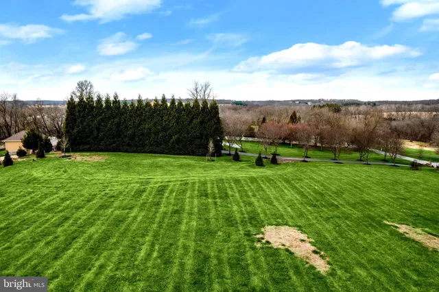 a view of an outdoor space with a garden