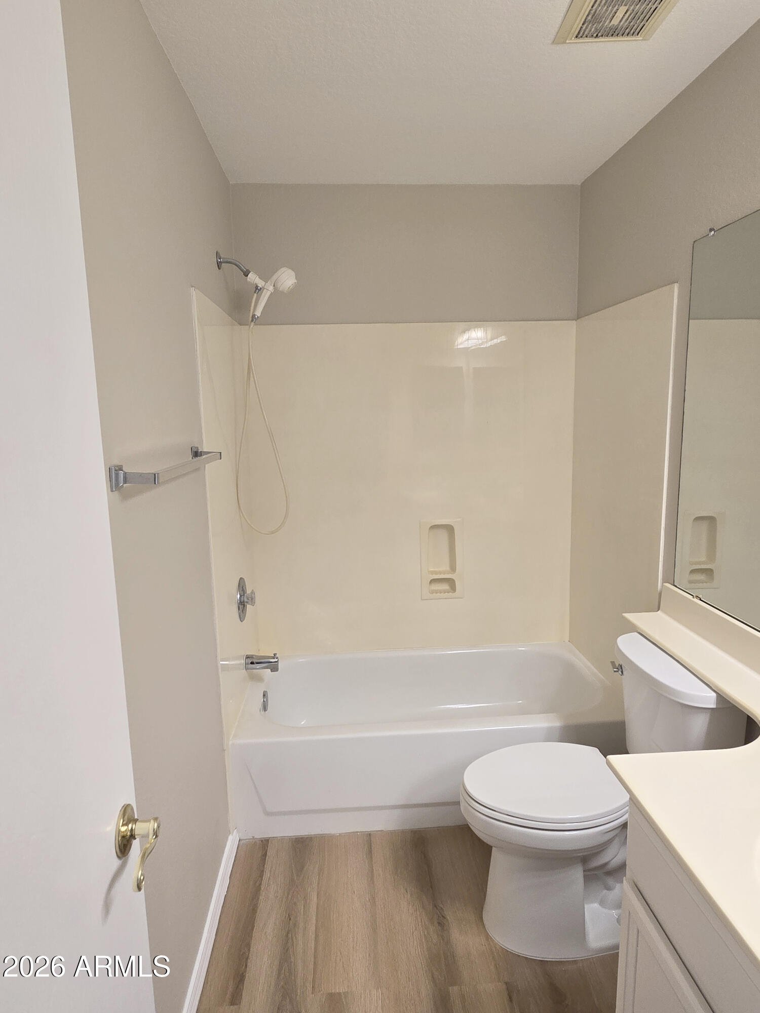 697 West Golden Street Gilbert, AZ 85233 - Photo 18 of 33 a bathroom with a toilet and a bath tub