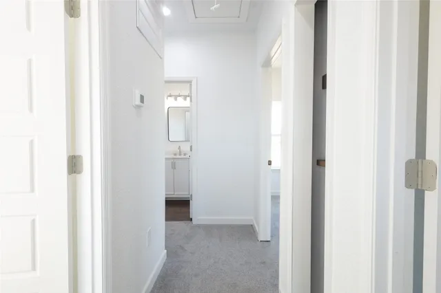 a view of a bathroom with a bathroom