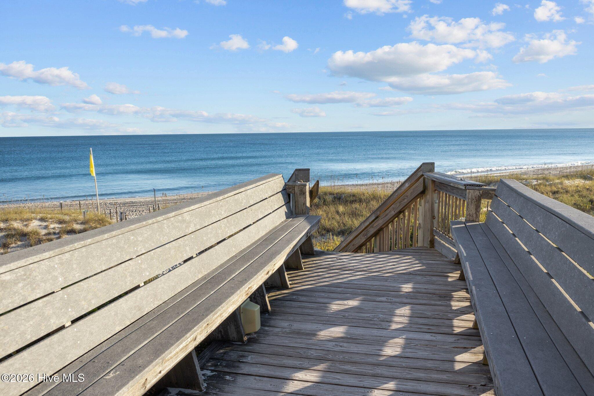 8801 Reed Drive, Unit 314W Emerald Isle, NC 28594 - Photo 33 of 53 Beach Access with Bench Seating