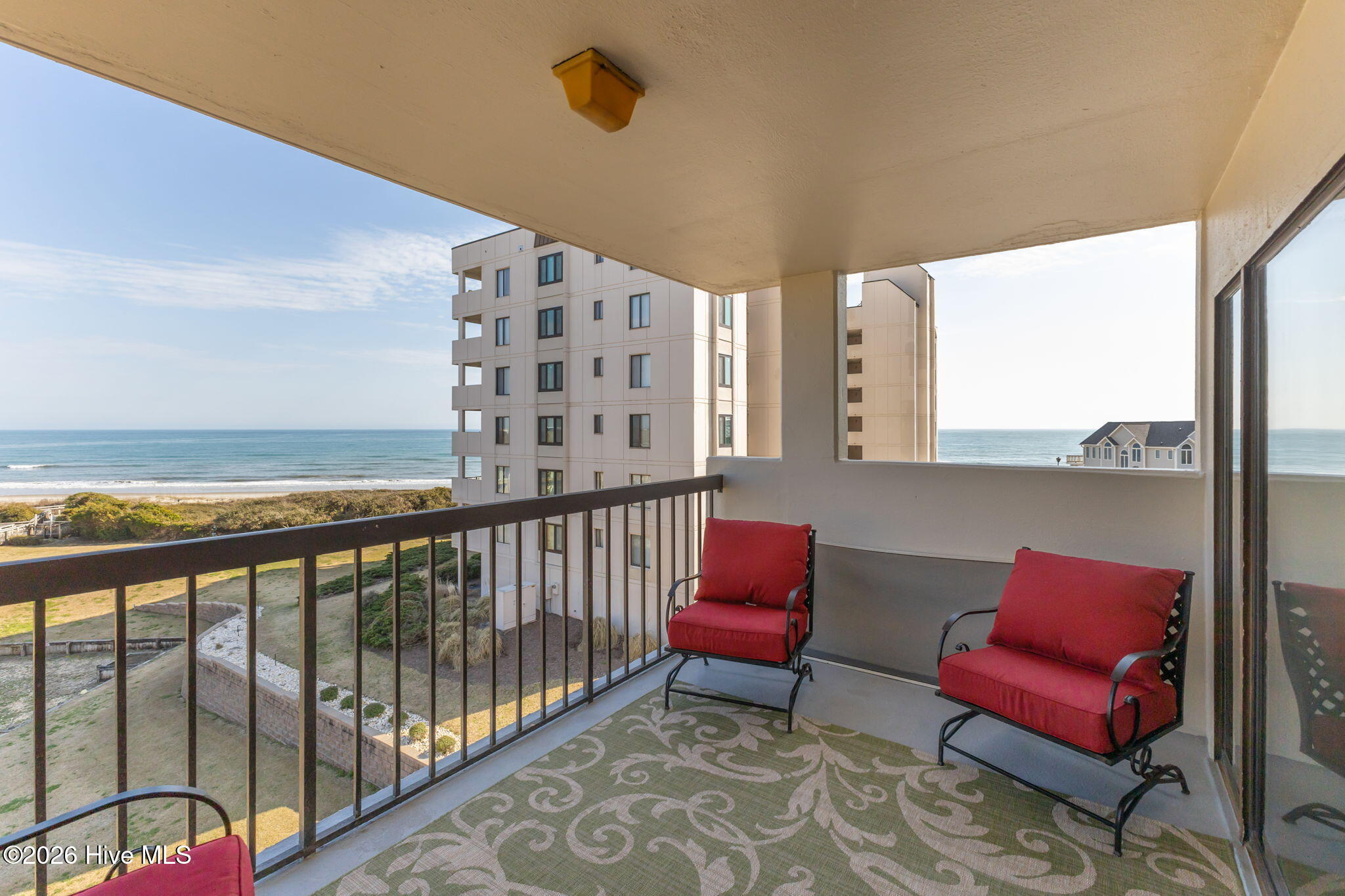 8801 Reed Drive, Unit 314W Emerald Isle, NC 28594 - Photo 4 of 53 Covered Ocean View Balcony
