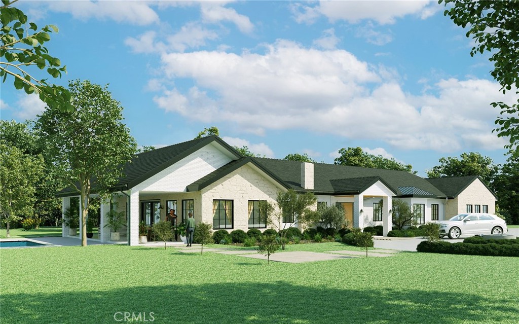A Rendering of a house  the sellers had drawn up from their house plans.