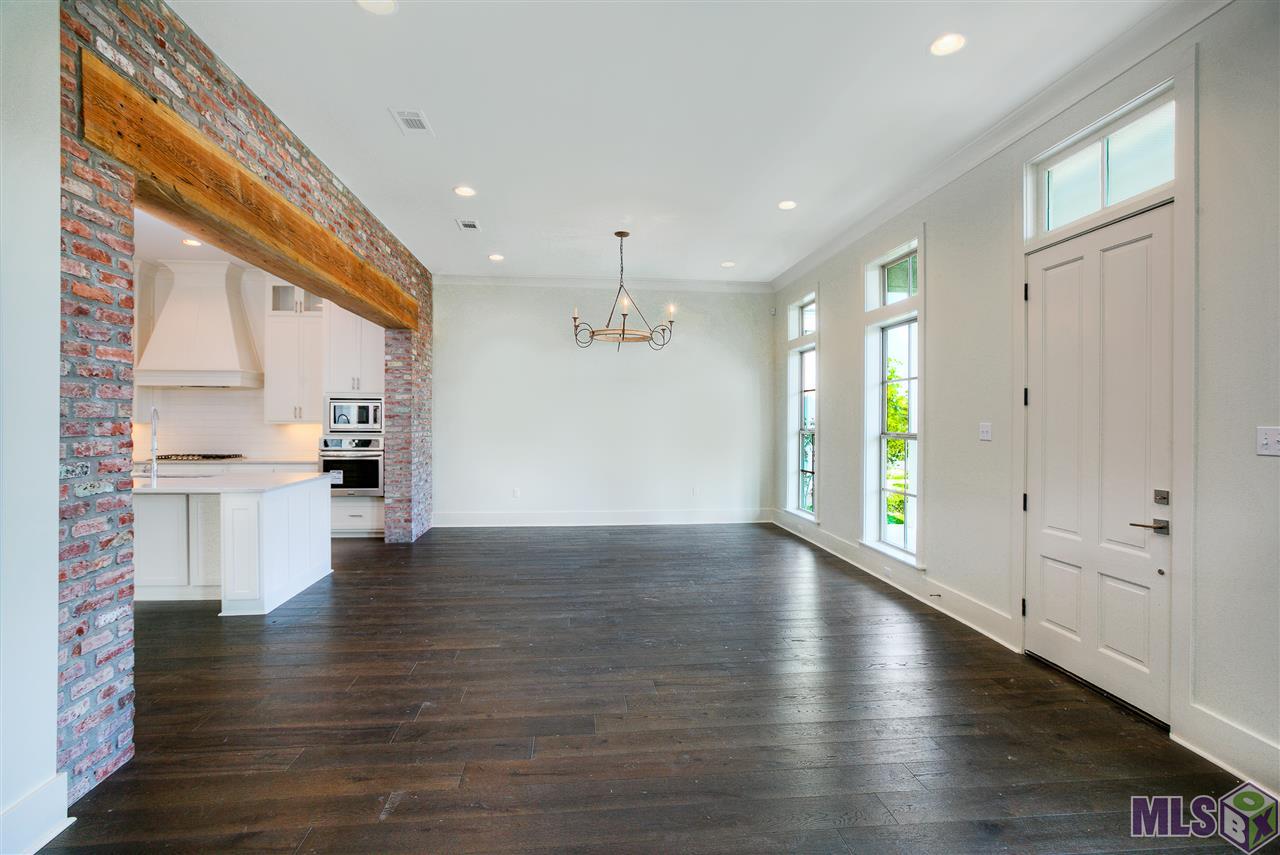 Living and dining room flow into each other