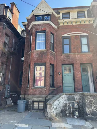 a front view of a building