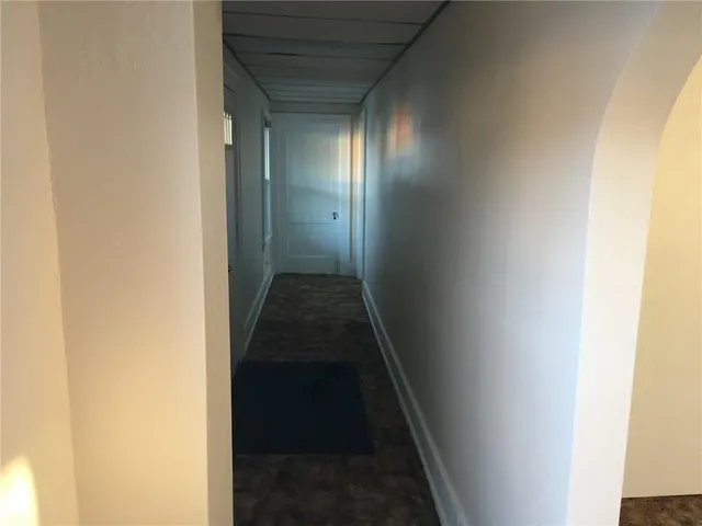 a view of a house with a small space