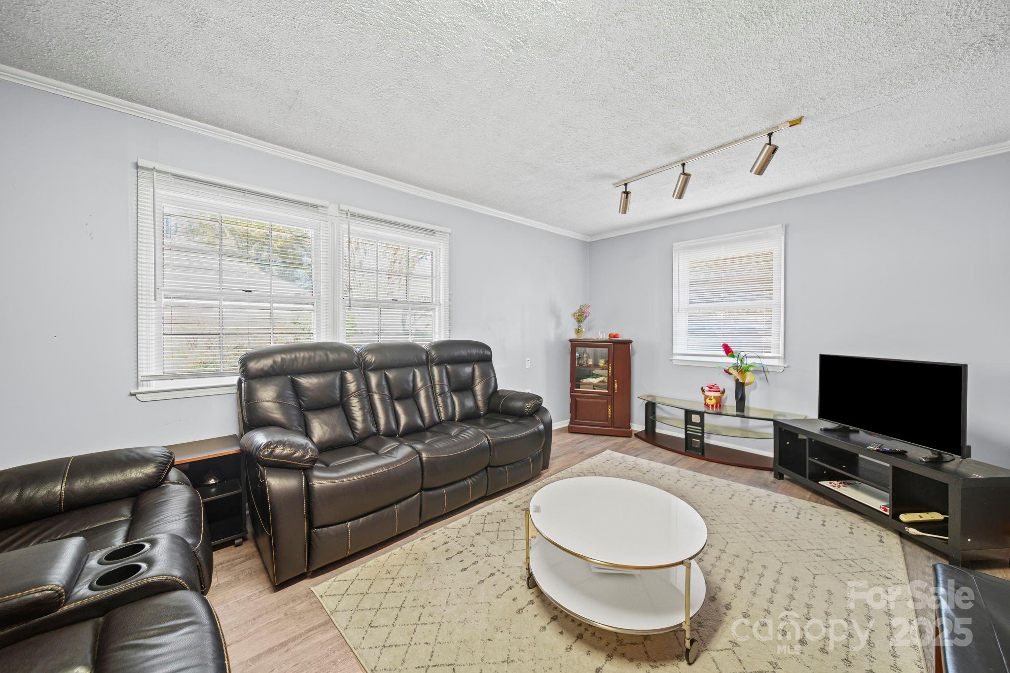 1703 East Perry Street Gastonia, NC 28054 - Photo 20 of 30 a living room with furniture a flat screen tv and a window
