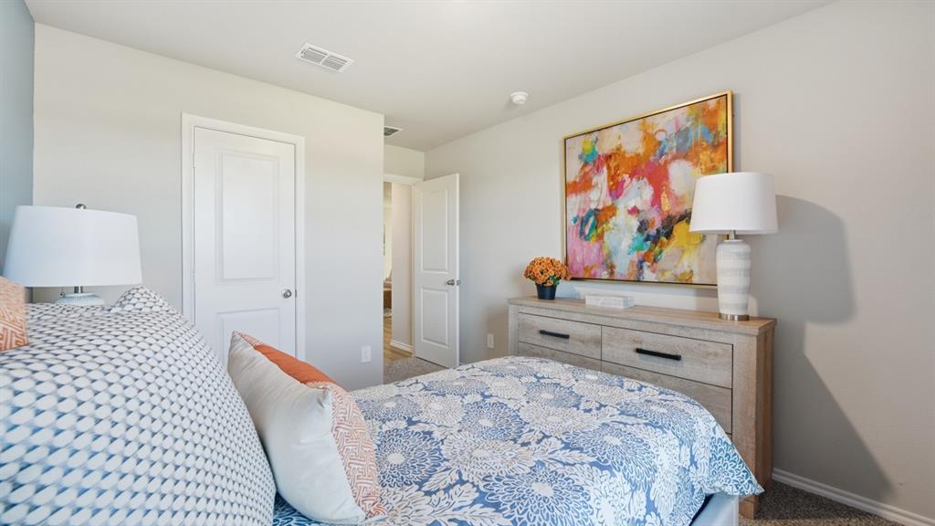 1616 Tin Roof Road Krum, TX 76249 - Photo 22 of 35 a bedroom with a bed and furniture