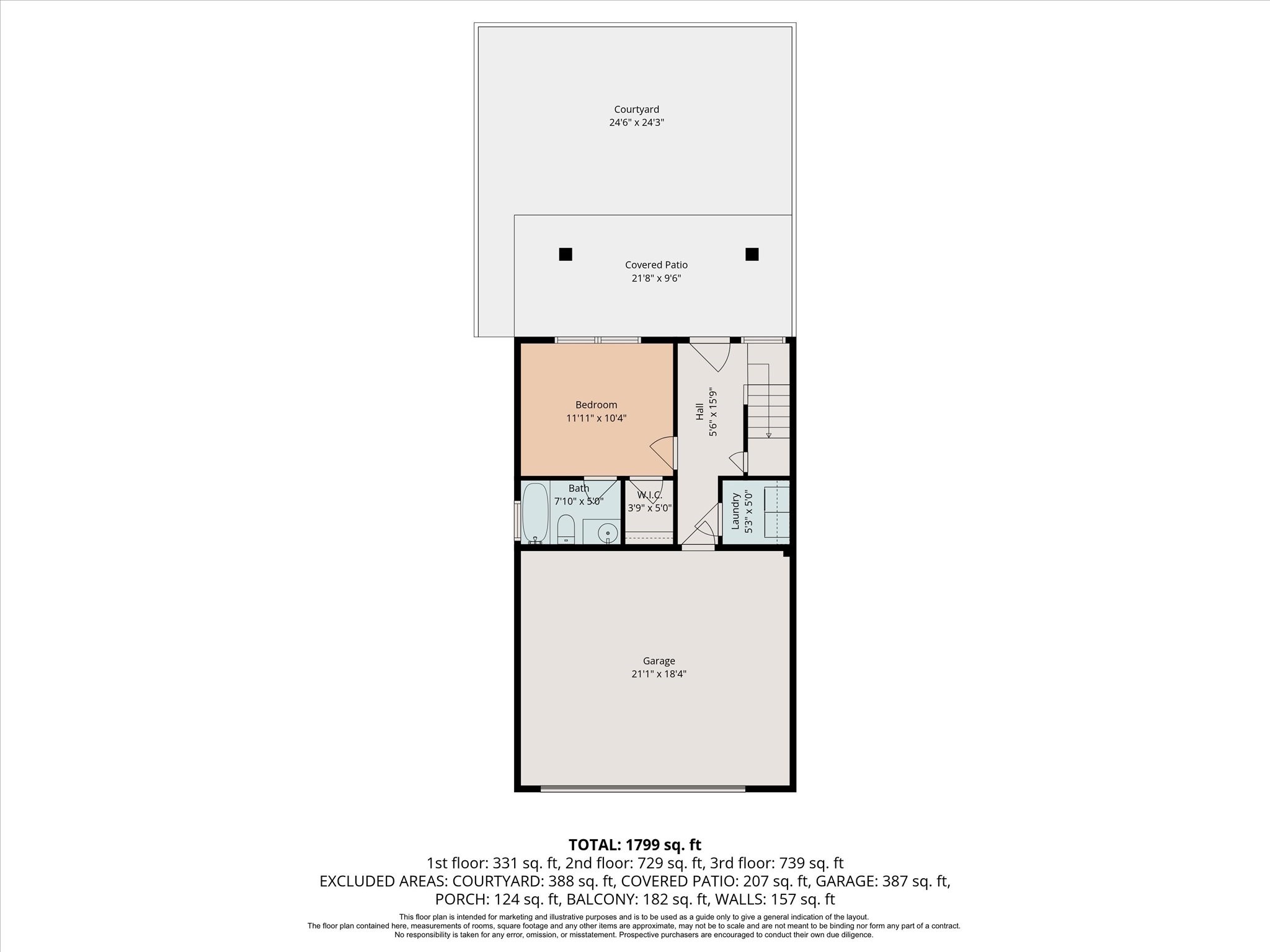 2510 Genesee Street Houston, TX 77006 - Photo 38 of 40 First Floor Floorplan