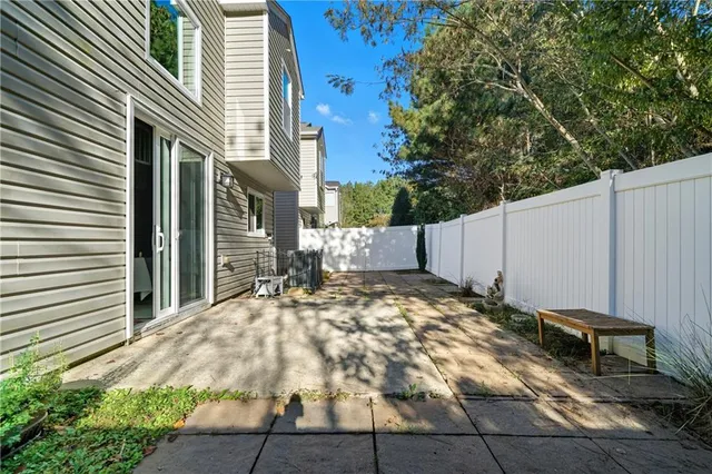 a backyard of a house