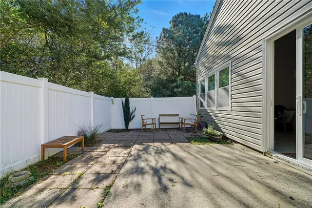 a backyard of a house