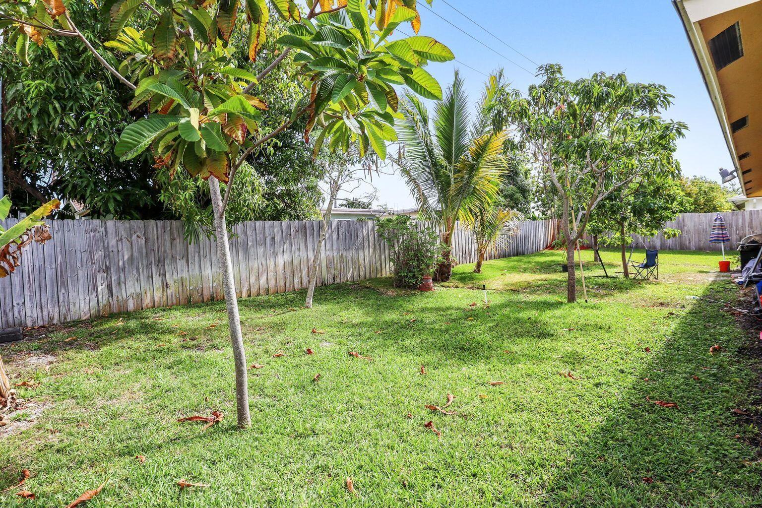 1101 Julia Heights Drive Lantana, FL 33462 - Photo 18 of 19 a backyard of a house with plants and large trees