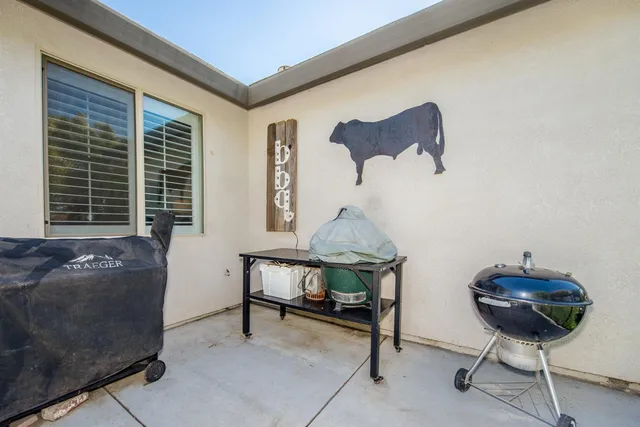a view of a backyard with a garden