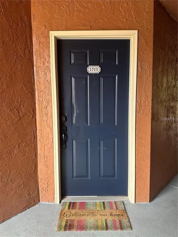 a view of front door of house