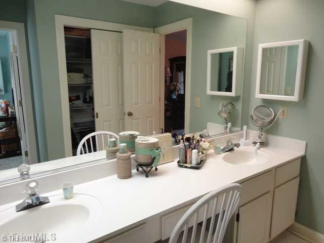 1235 Gatehouse Road High Point, NC 27262 - Photo 11 of 16 Master Bath/Spa. Master bath has two separate areas. Double vanity and shower/jetted tub.