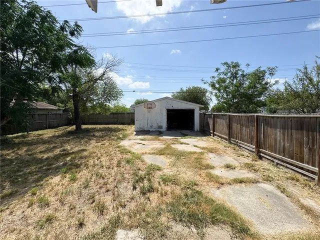 a backyard of a house