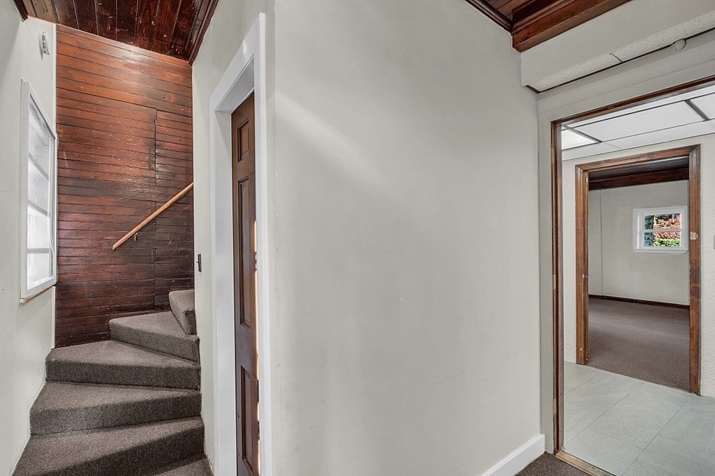 51 A Cedar Street Worcester, MA 01609 - Photo 16 of 27 a view of a hallway with wooden floor and entryway