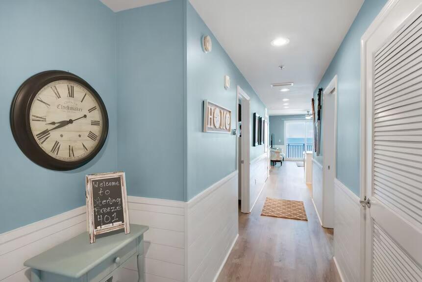 16701 Front Beach Road, Unit 401 Panama City Beach, FL 32413 - Photo 13 of 22 a view of a hallway with elevator