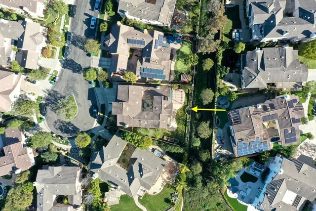 an aerial view of multiple house