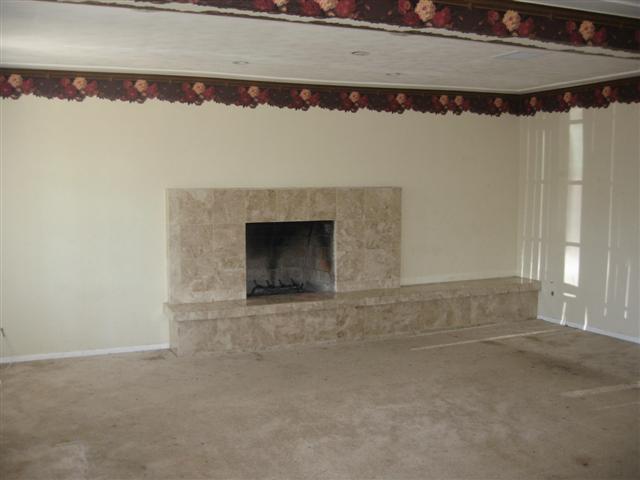 Family room with fireplace