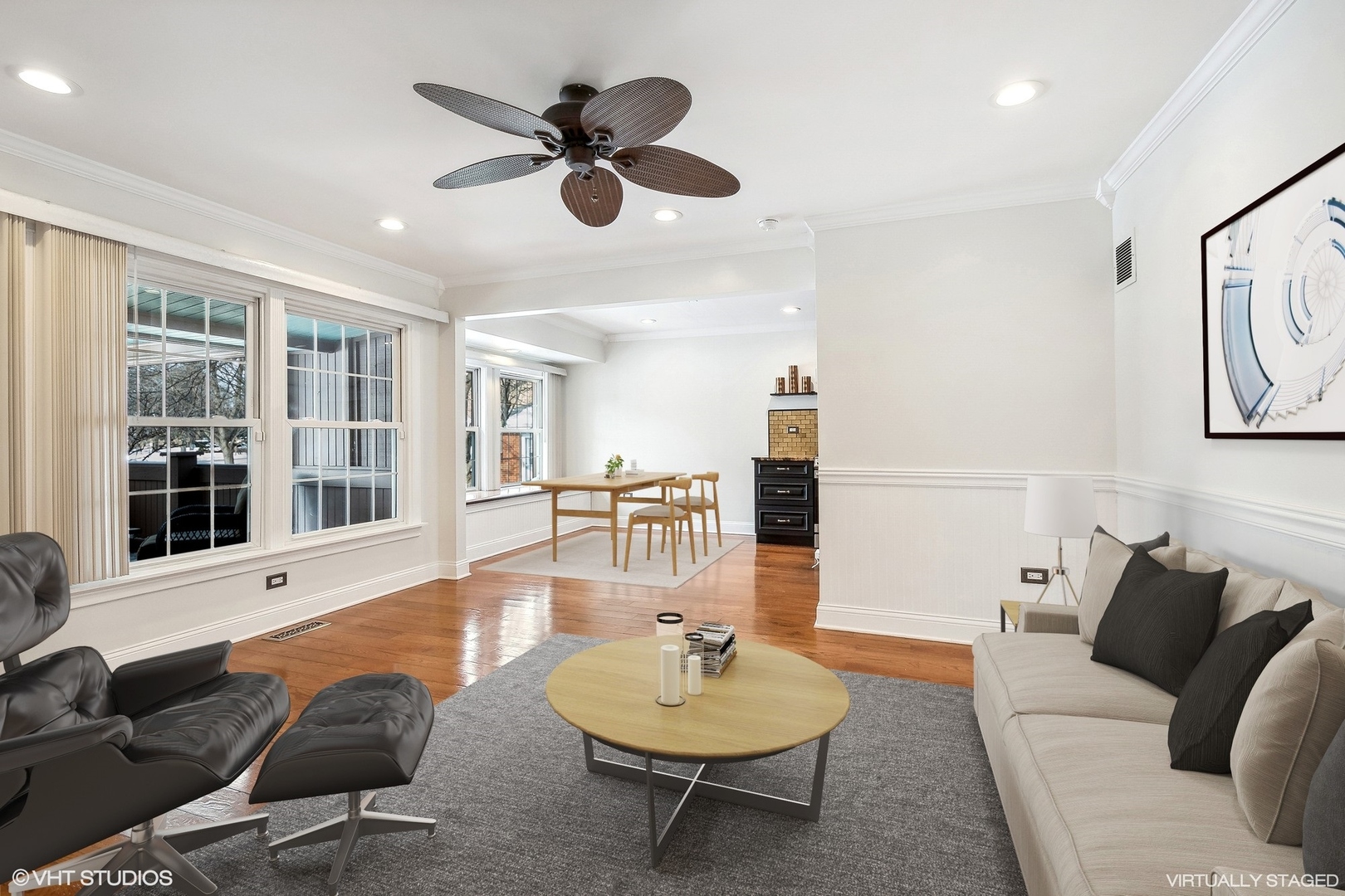 207 North Happ Road Northfield, IL 60093 - Photo 3 of 31 a living room with furniture and a large window