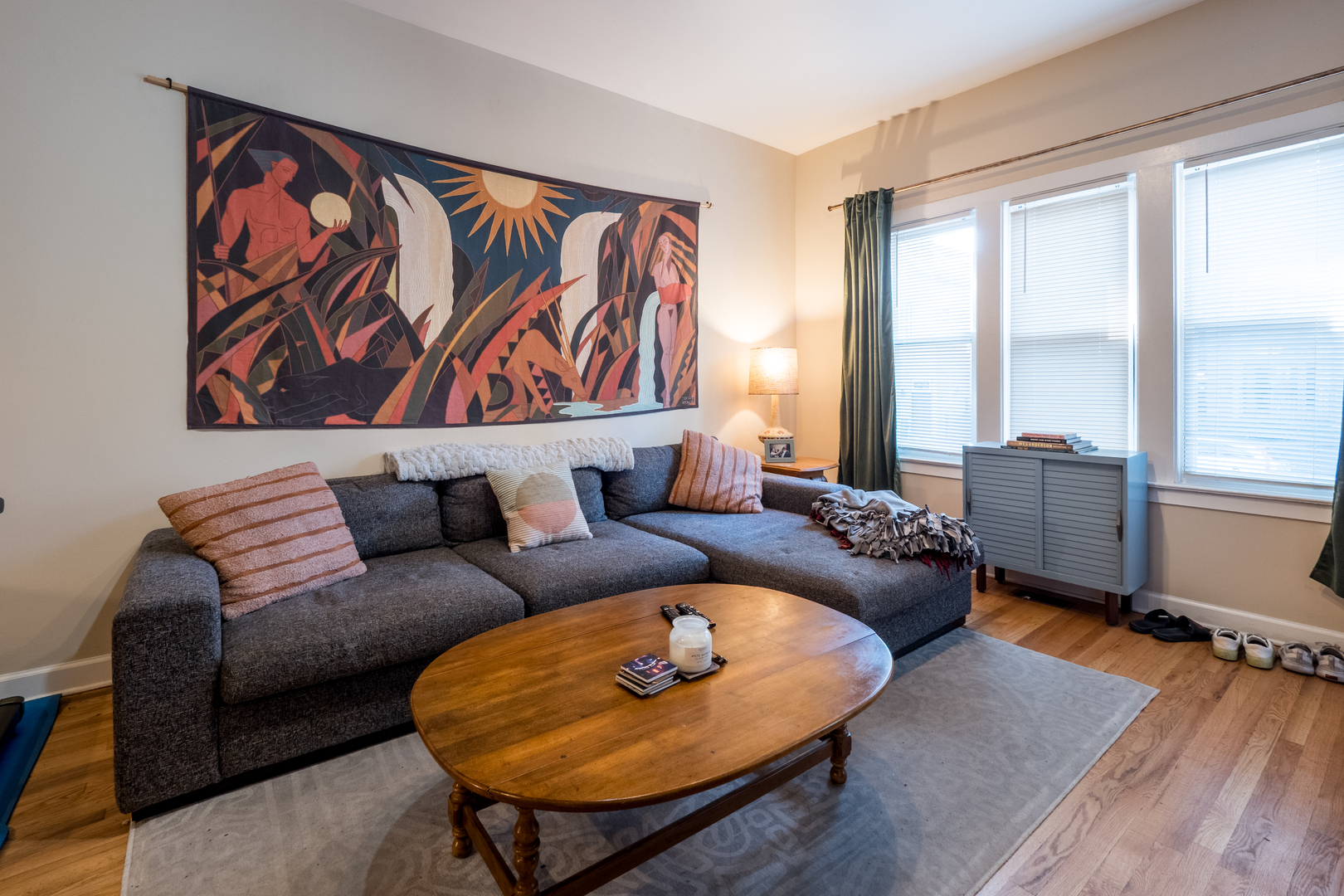 1920 West School Street Chicago, IL 60657 - Photo 3 of 36 a living room with furniture and a rug