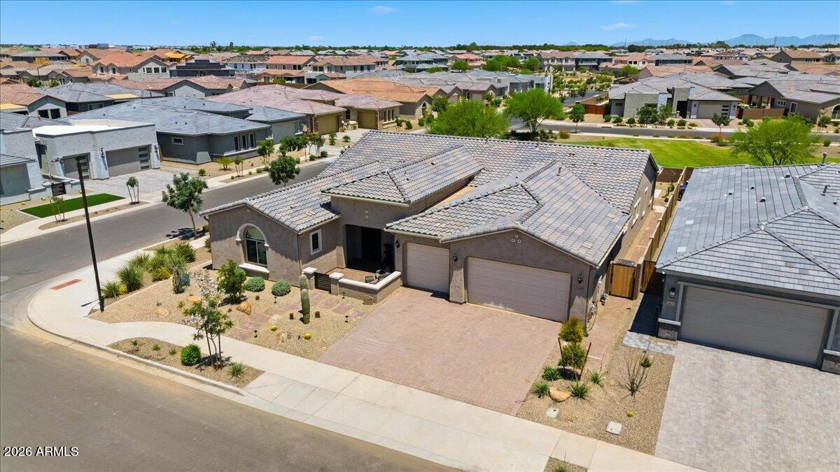 22608 East Stacey Road Queen Creek, AZ 85142 - Photo 67 of 83 an aerial view of a house with a garden